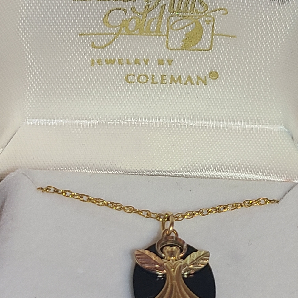 Black Hills Gold Angel Pendant Necklace by Coleman - Picture 6 of 6